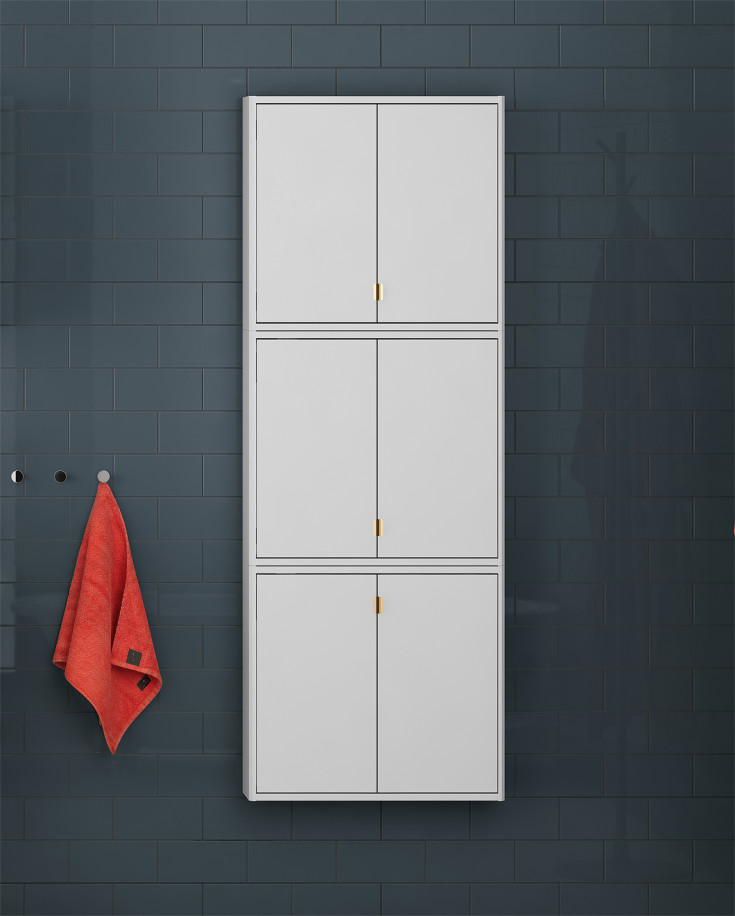 Gustavsberg Graphic vægskab, 59,9x55 cm, hvid