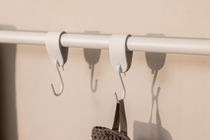 Metallbude Vana håndklædestang, 105 cm, hvid