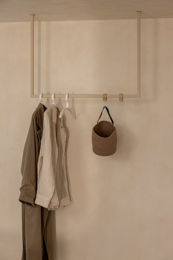 Metallbude Rubi klädstång, 80x120 cm, beige