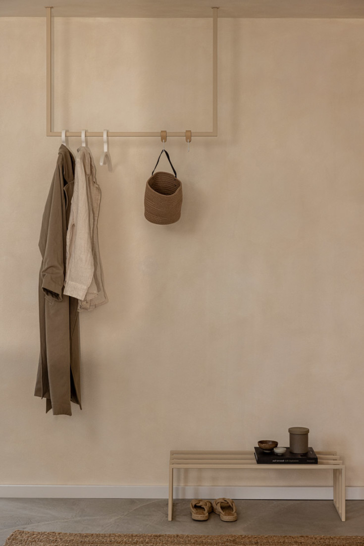 Metallbude Rubi tøjstativ, 80x120 cm, beige