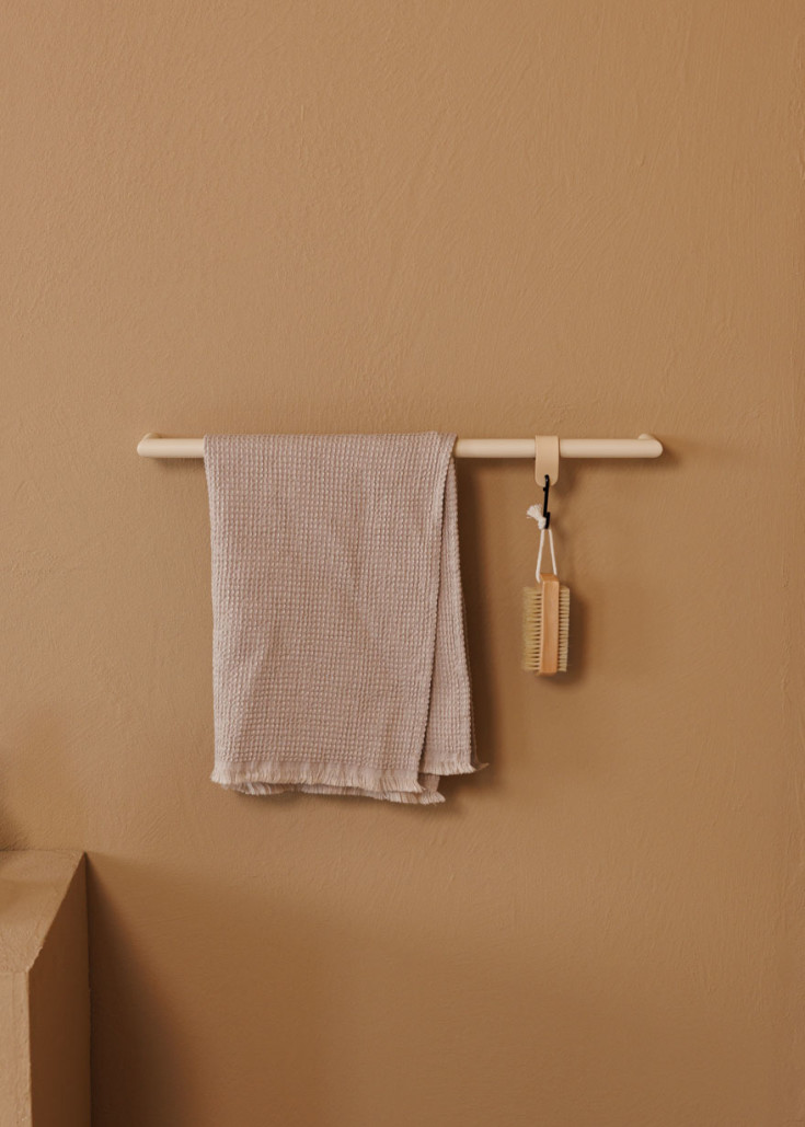 Metallbude Vana håndklestang, 55 cm, beige