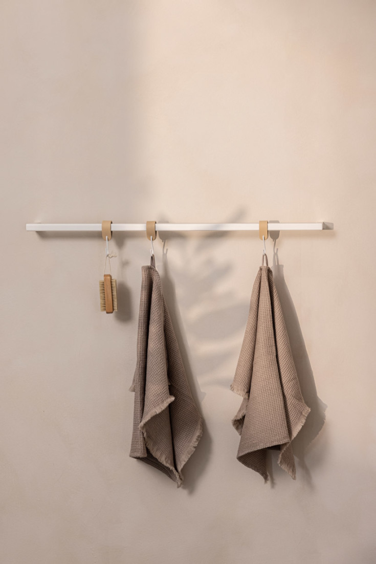 Metallbude Vana håndklædestang, 105 cm, hvid