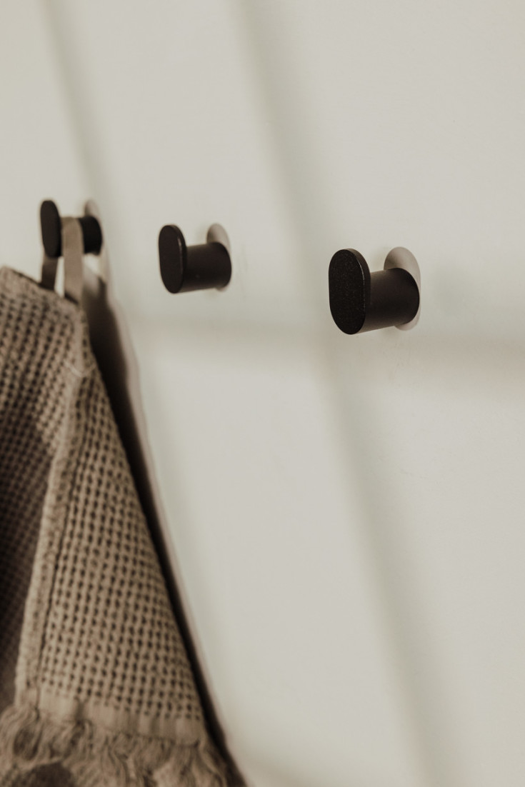 Metallbude Pali håndklædekrog, sort, 6 stk