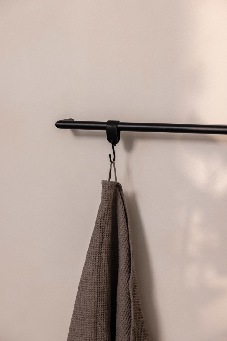 Metallbude Vana handduksstång, 85 cm, svart