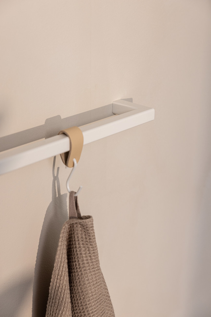 Metallbude Vana håndklædestang, 85 cm, hvid