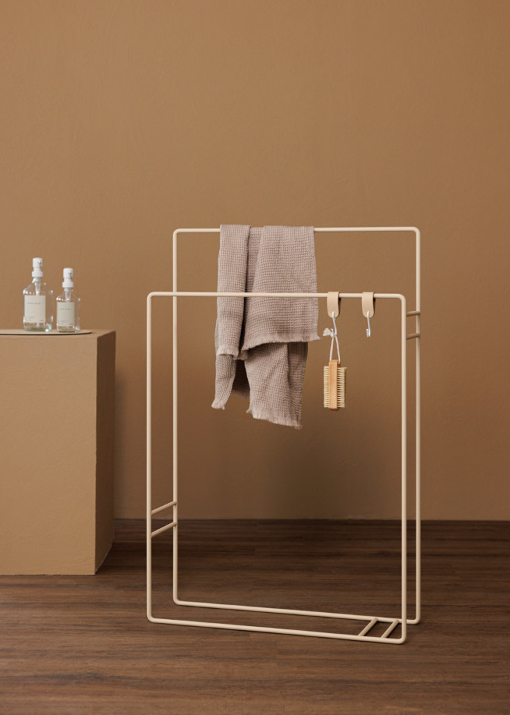 Metallbude Delaya håndkleholder, 60 cm, beige