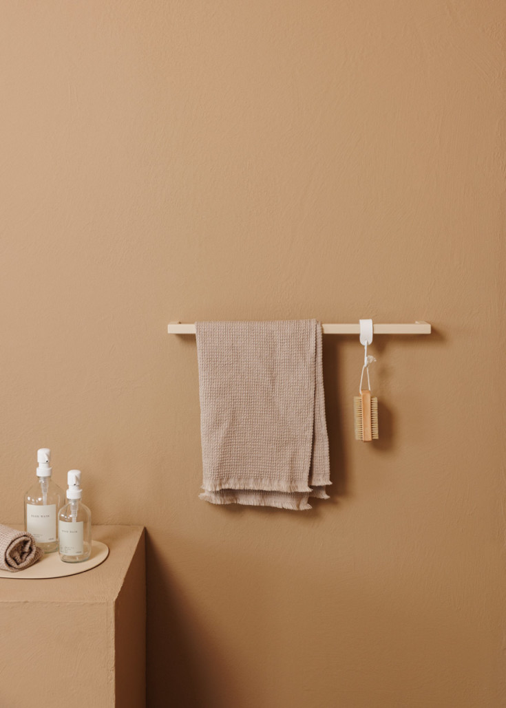 Metallbude Vana håndklestang, 85 cm, beige