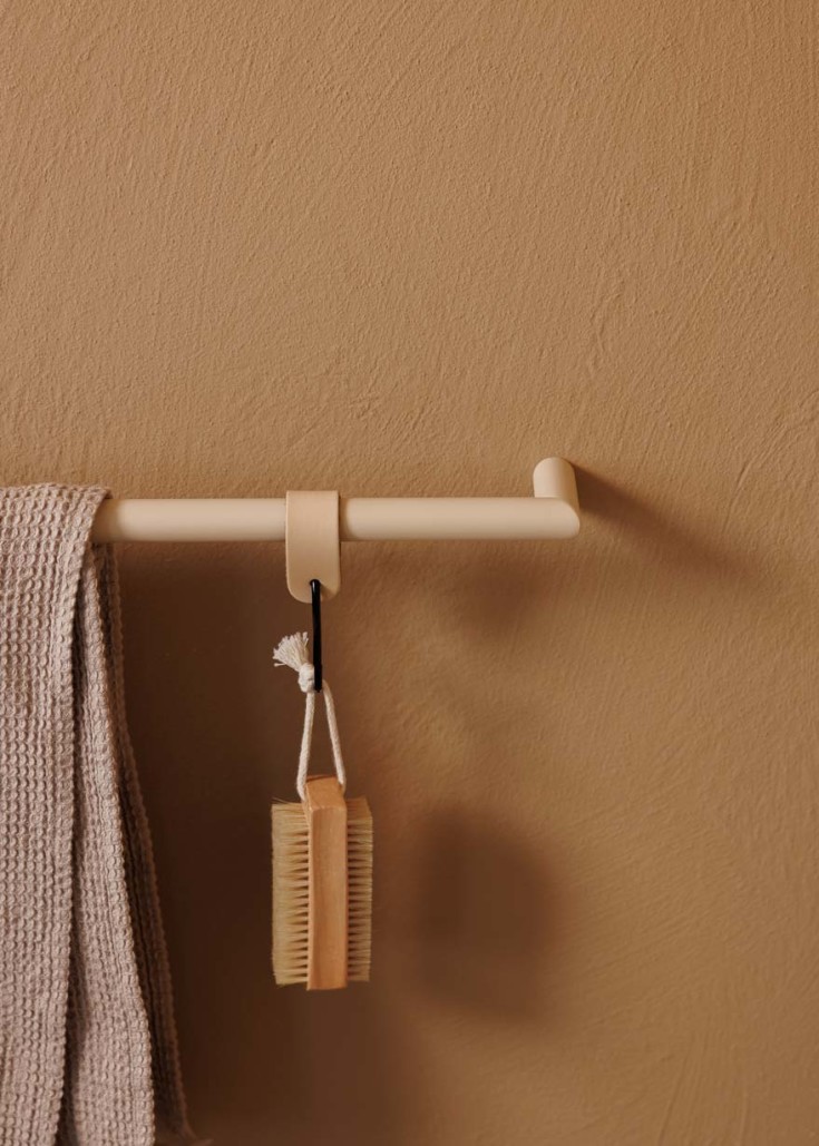 Metallbude Vana håndklædestang, 55 cm, beige