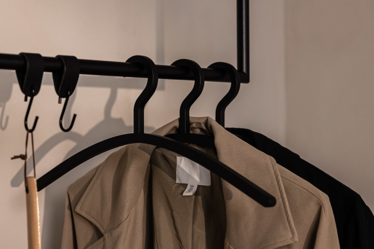 Metallbude Carree kleshenger, sort, 3 stk