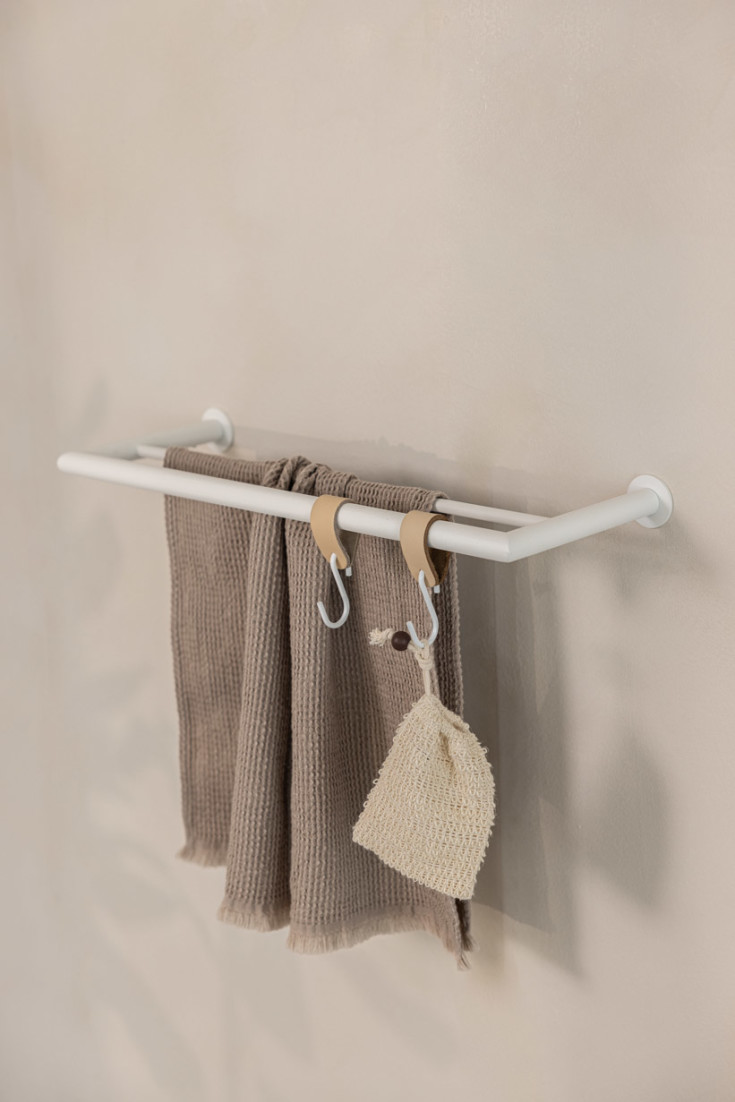 Metallbude Stenni håndklestang, 50 cm, hvit