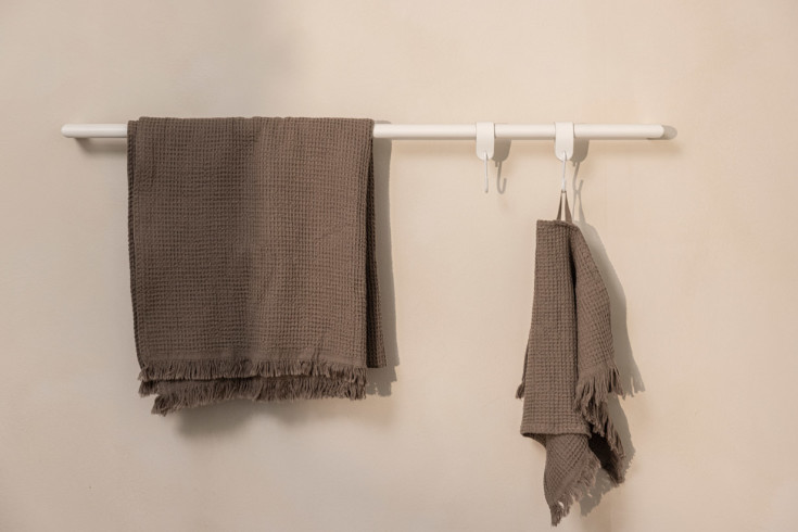 Metallbude Vana håndklædestang, 85 cm, hvid