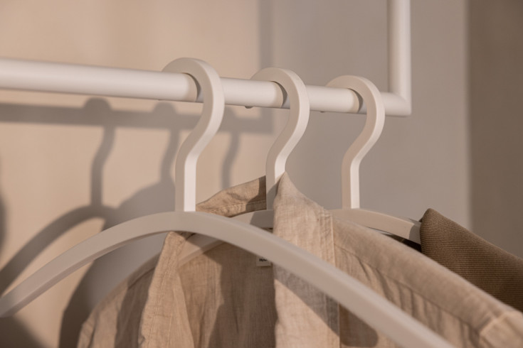 Metallbude Carree kleshenger, hvit, 3 stk