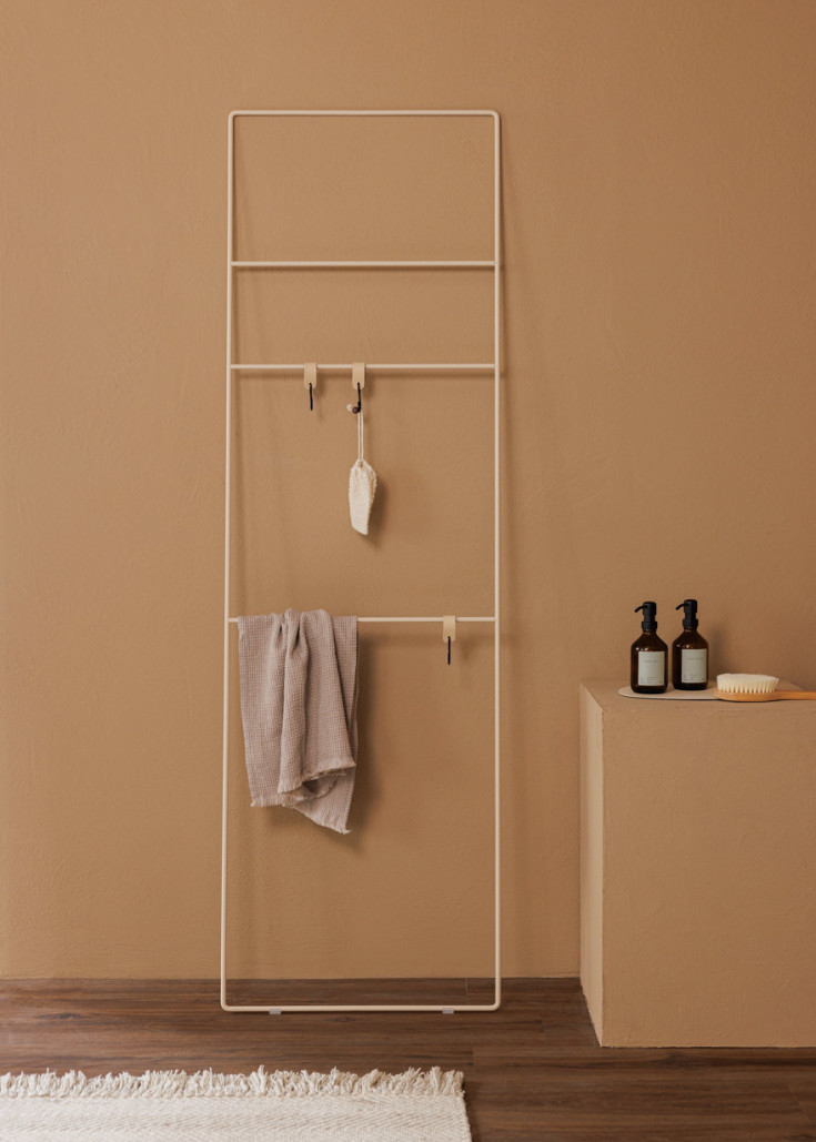 Metallbude Estina handduksstativ, 55 cm, beige