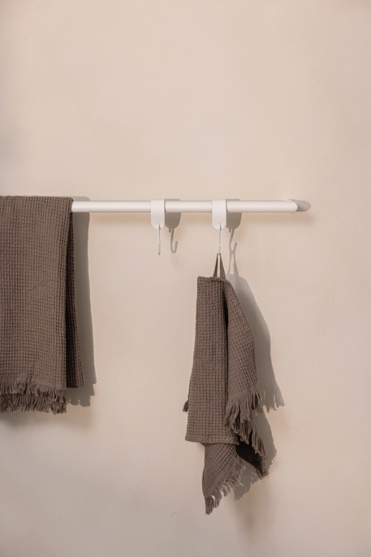 Metallbude Vana håndklædestang, 55 cm, hvid