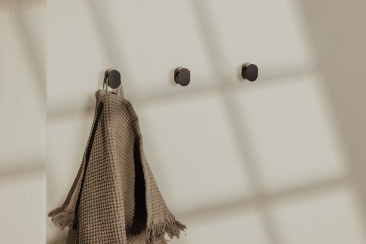 Metallbude Pali håndklædekrog, sort, 3 stk