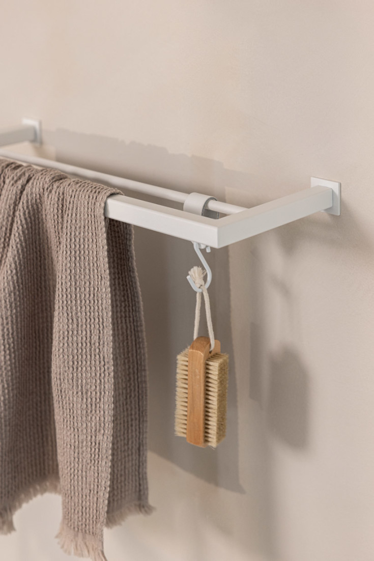 Metallbude Stenni håndklestang, 50 cm, hvit