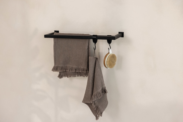 Metallbude Stenni håndklestang, 50 cm, sort