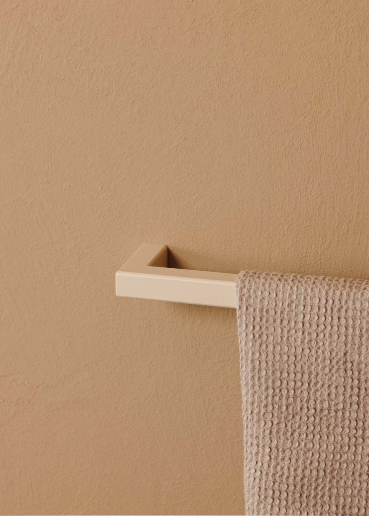 Metallbude Vana håndklædestang, 85 cm, beige