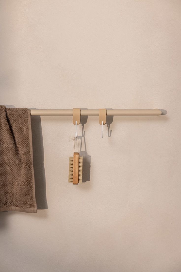 Metallbude Vana håndklestang, 105 cm, beige