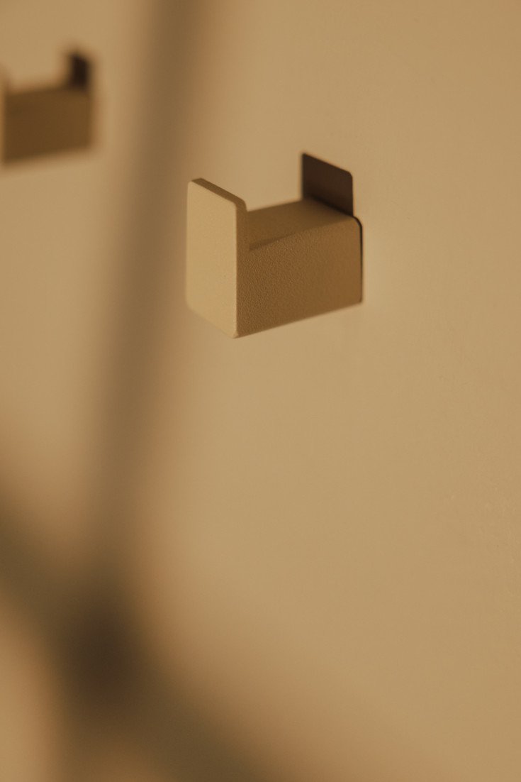 Metallbude Palo håndkleknagg, beige, 3 stk