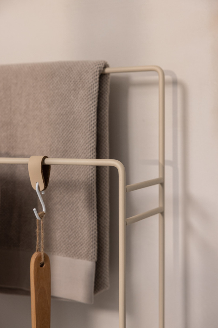 Metallbude Delaya håndkleholder, 60 cm, beige