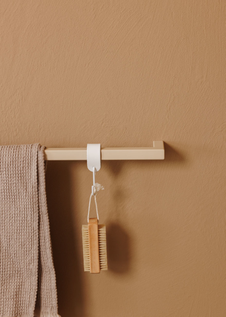 Metallbude Vana håndklædestang, 105 cm, beige