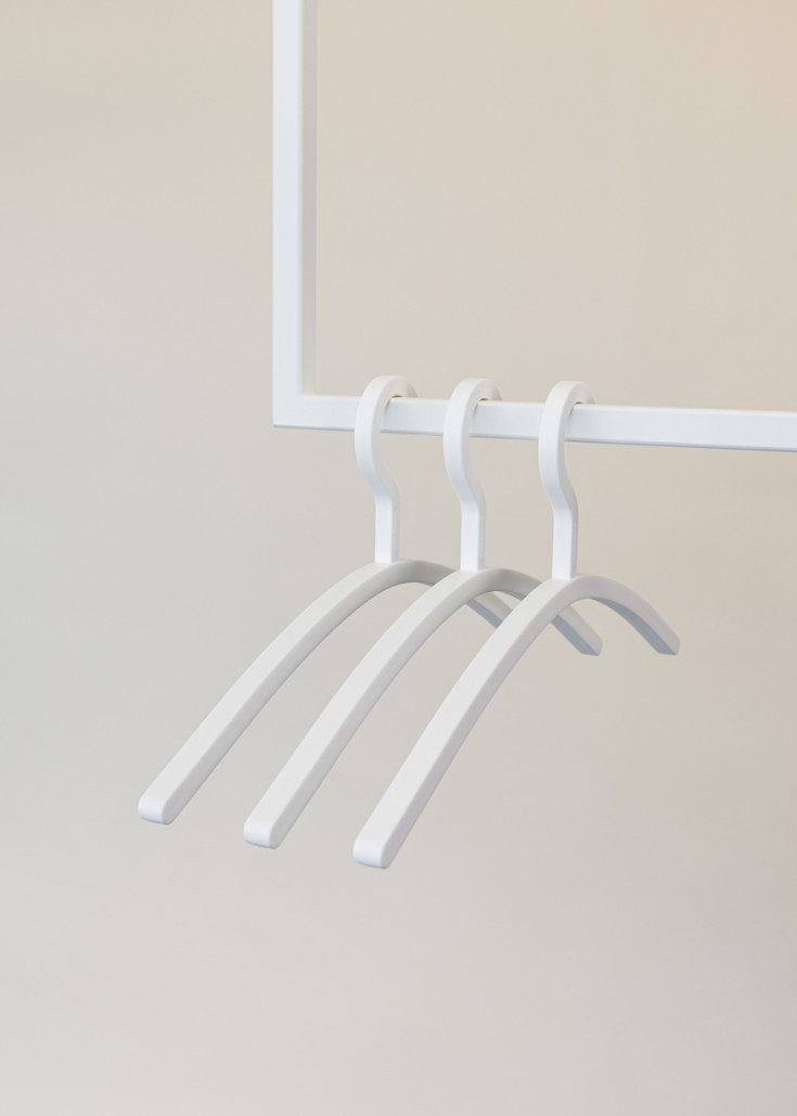 Metallbude Carree kleshenger, hvit, 3 stk