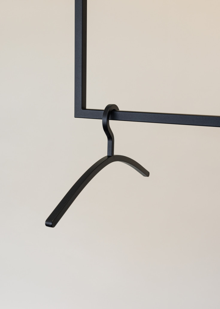 Metallbude Carree kleshenger, sort, 3 stk