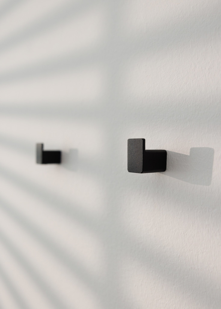 Metallbude Palo håndklædekrog, sort, 3 stk