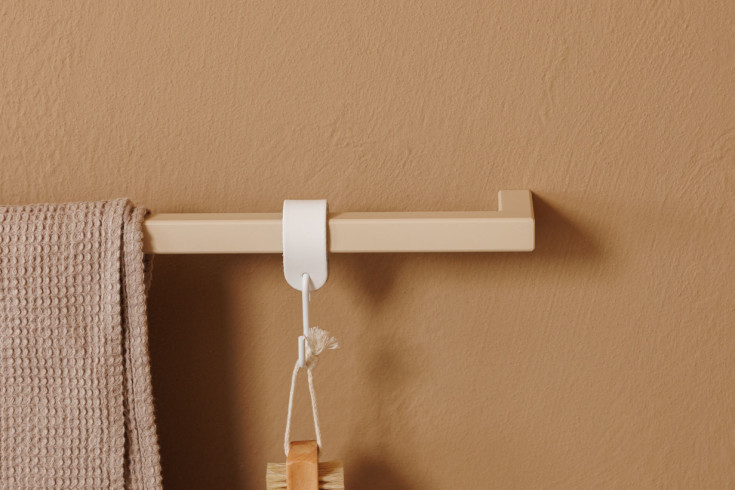 Metallbude Vana håndklestang, 85 cm, beige