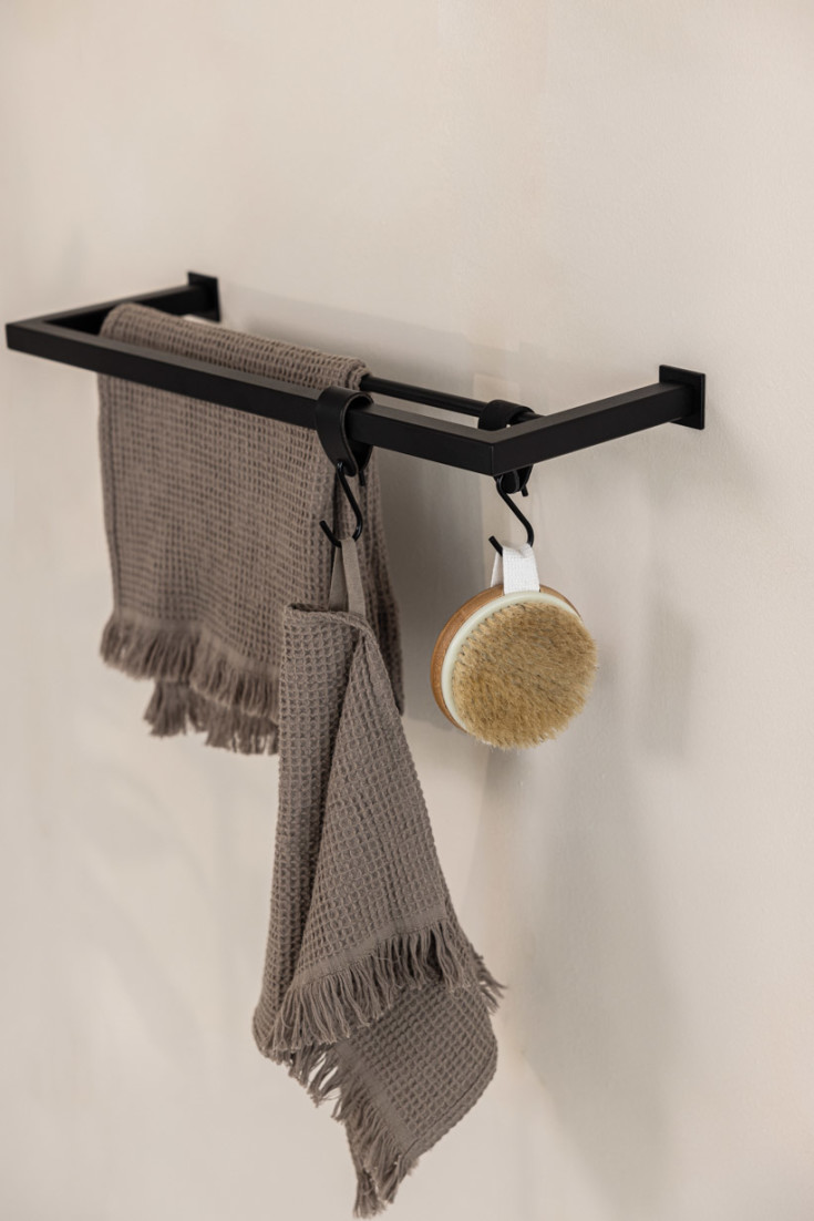 Metallbude Stenni håndklestang, 50 cm, sort