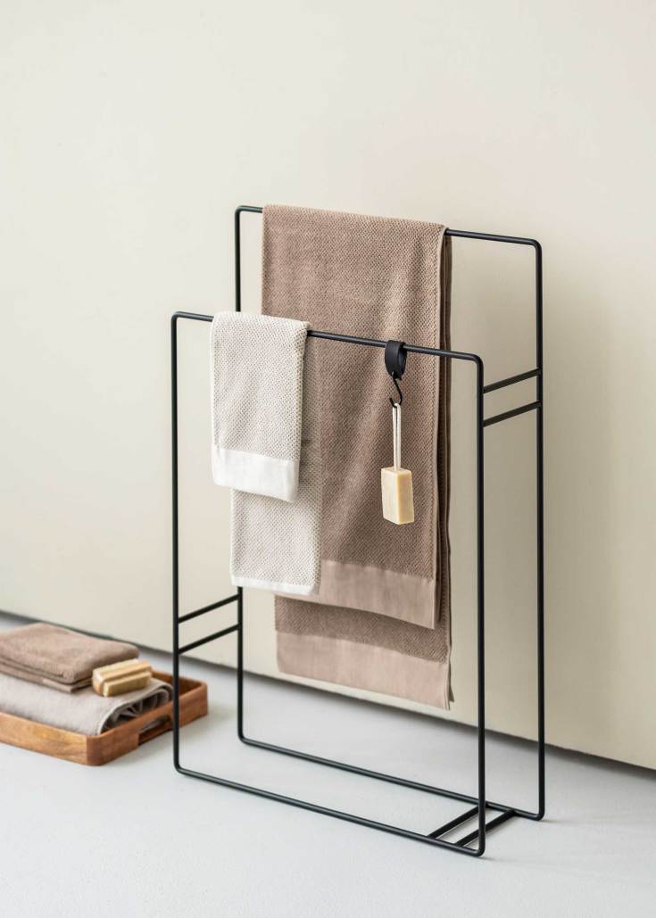 Metallbude Delaya håndkleholder, 60 cm, sort