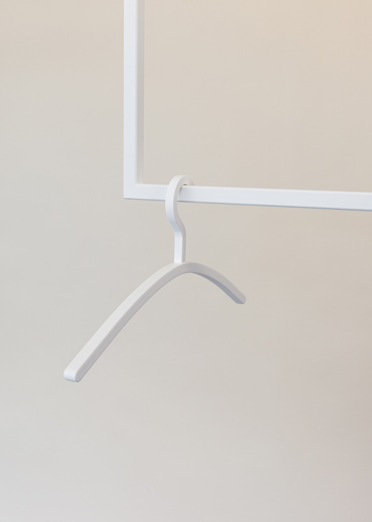 Metallbude Carree kleshenger, hvit, 3 stk