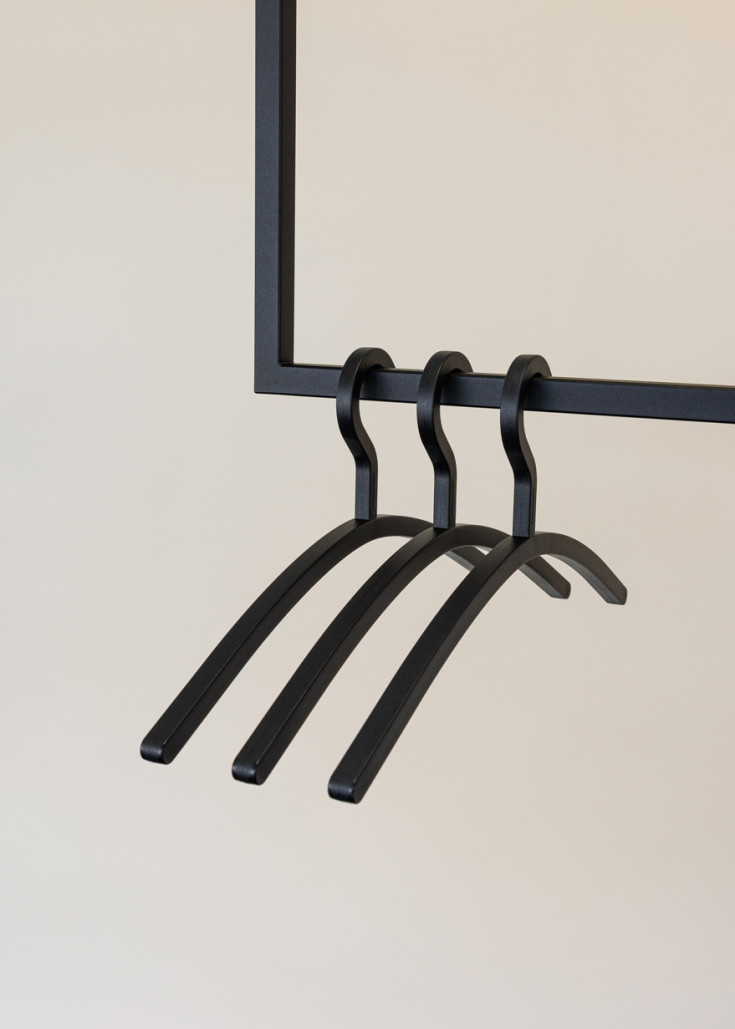 Metallbude Carree kleshenger, sort, 3 stk