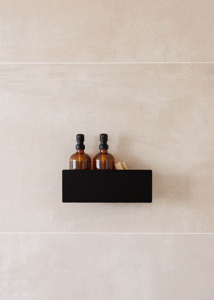 Metallbude Shea dusjhylle, sort