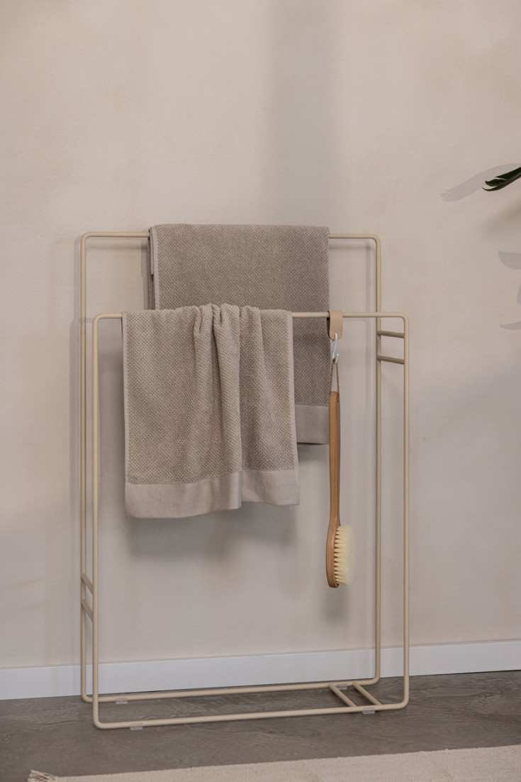 Metallbude Delaya håndkleholder, 60 cm, beige