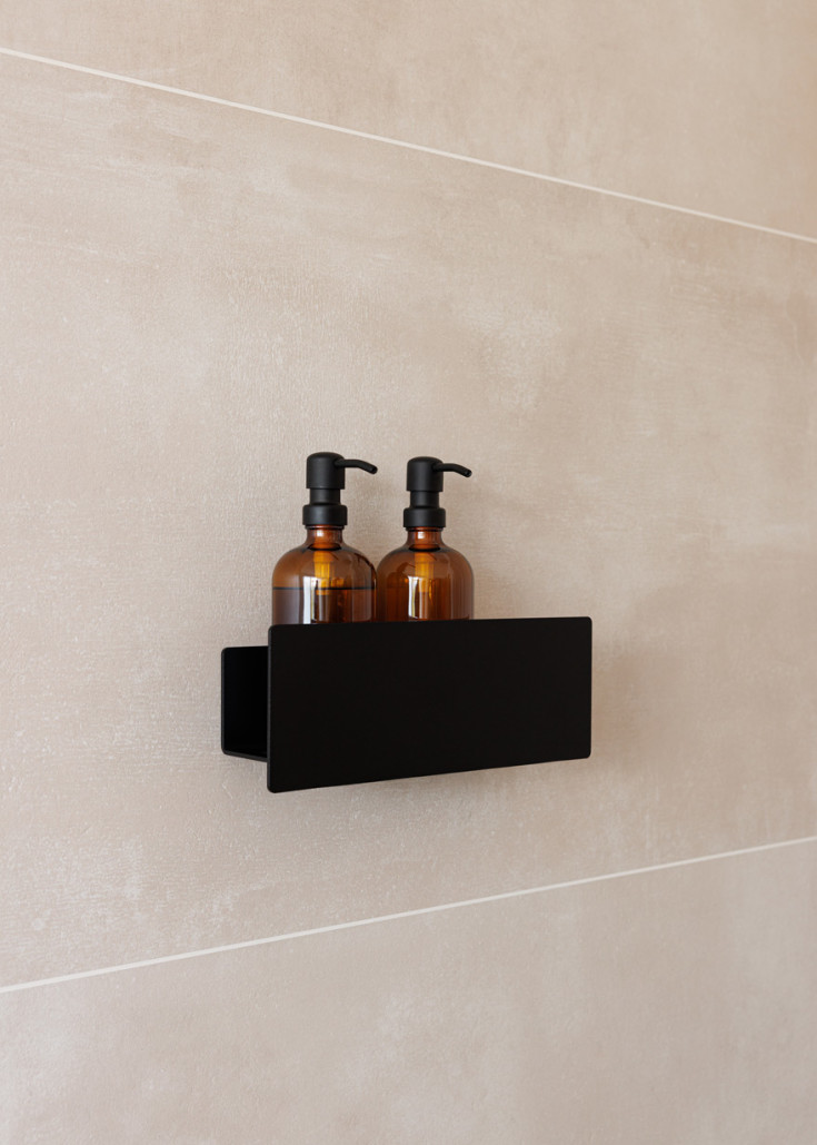 Metallbude Shea dusjhylle, sort