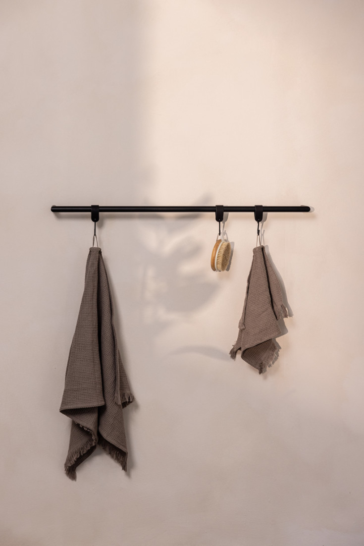 Metallbude Vana handduksstång, 105 cm, svart