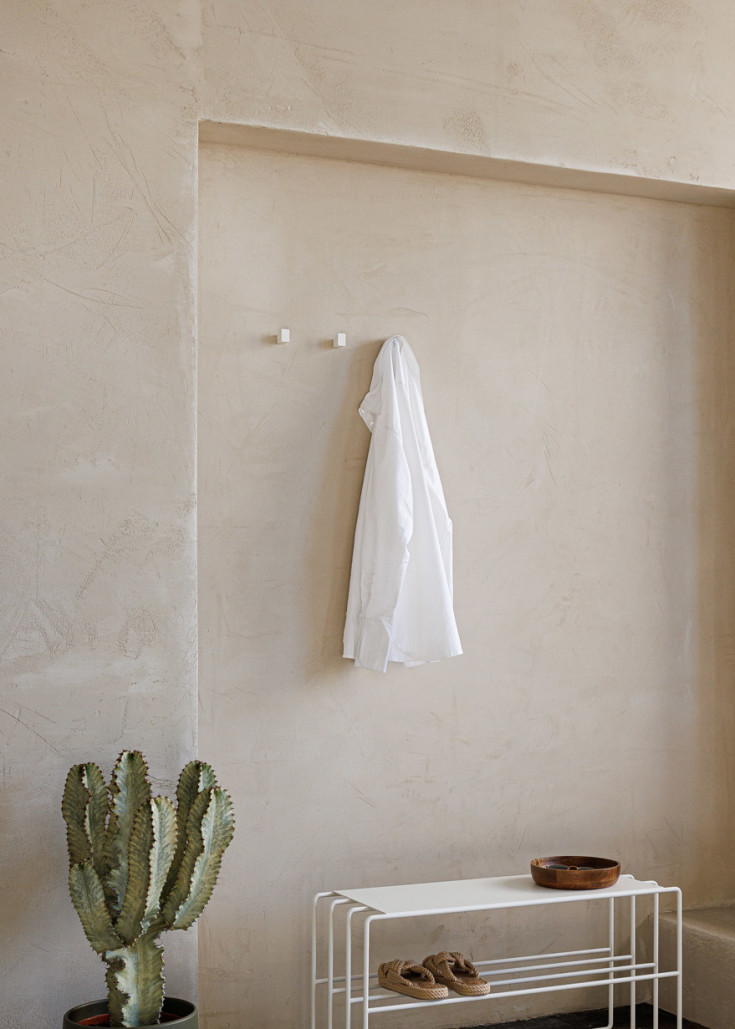 Metallbude Palo håndkleknagg, hvit, 6 stk