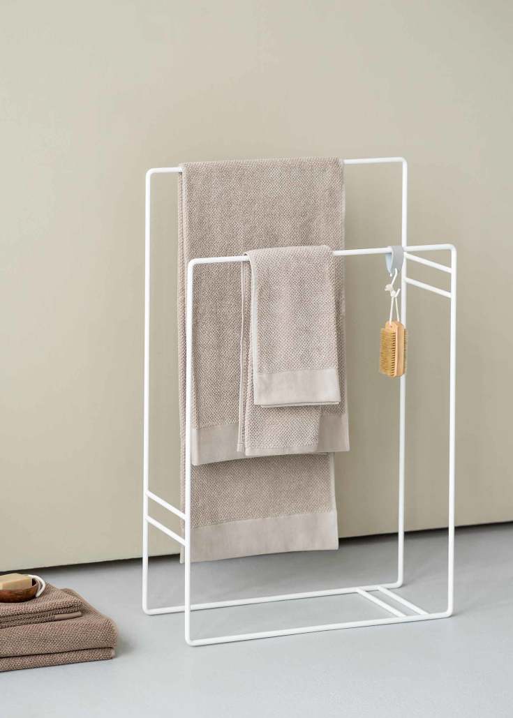 Metallbude Delaya håndklædeholder, 60 cm, hvid