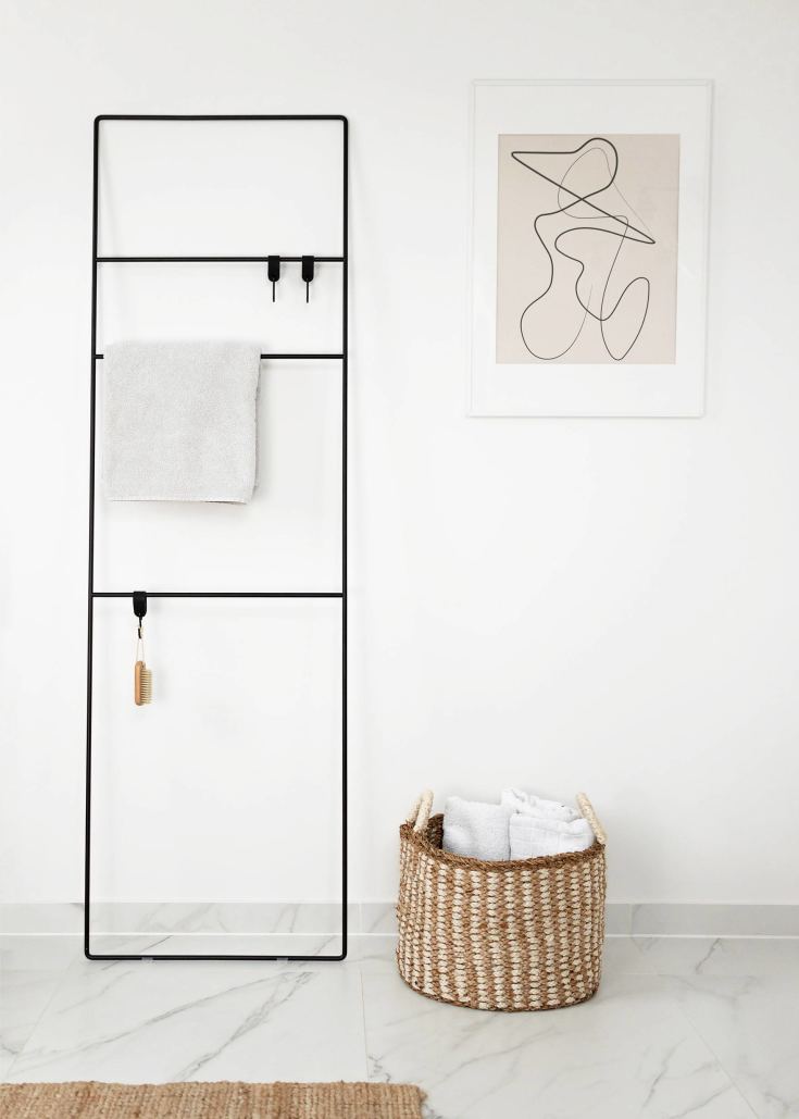 Metallbude Estina håndkleholder, 55 cm, sort