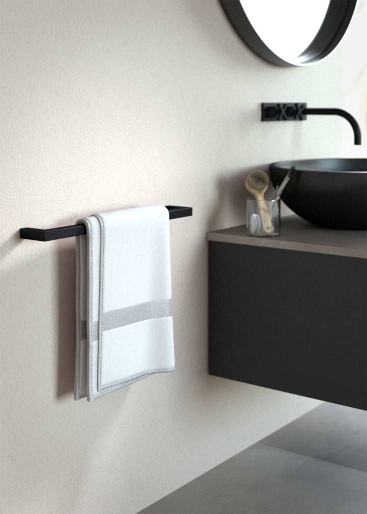 Metallbude Vana handduksstÄng, 85 cm, svart