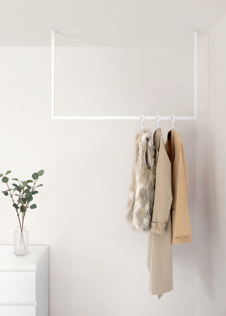 Metallbude Rubi klädstång, 60x80 cm, vit
