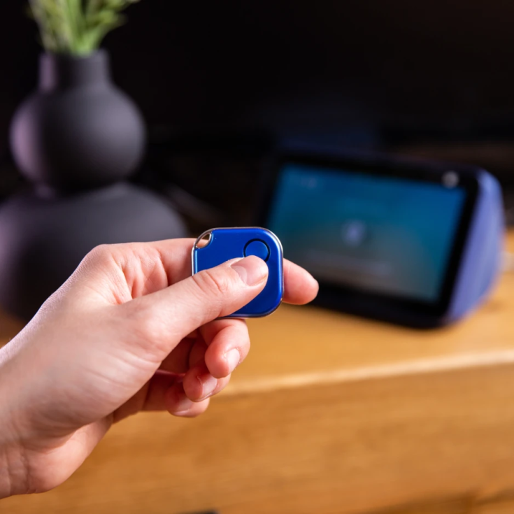Shelly Blu trykknap med bluetooth, batteri, blå