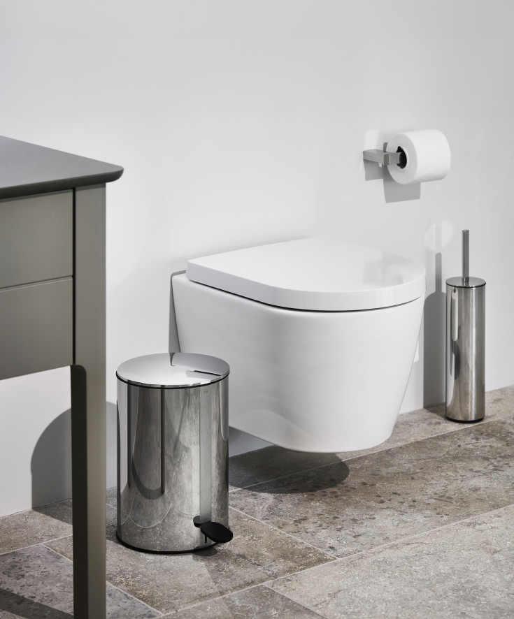 Unidrain Reframe toiletspand, 4 liter, poleret rustfrit stål