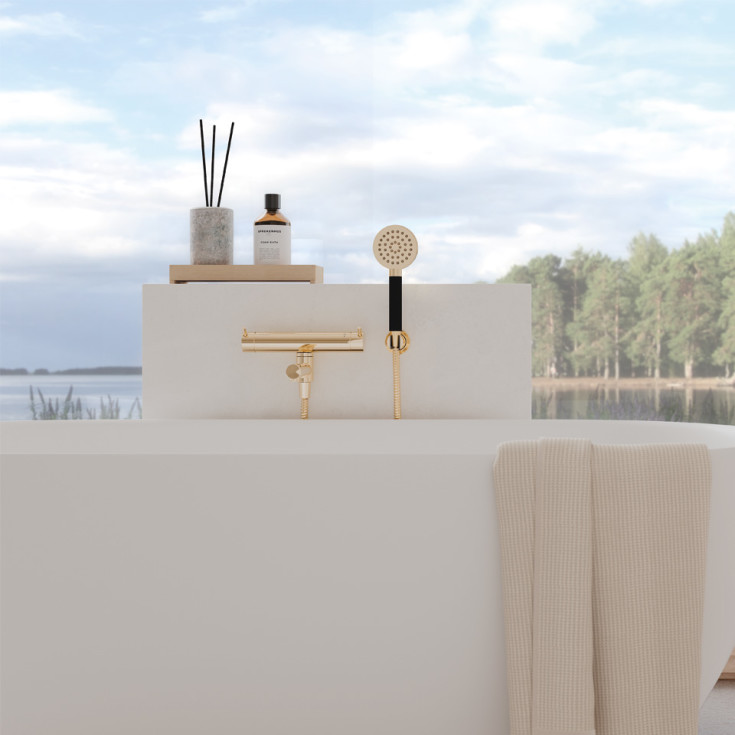 Mora Inxx II kararmatur med brusesæt, børstet messing