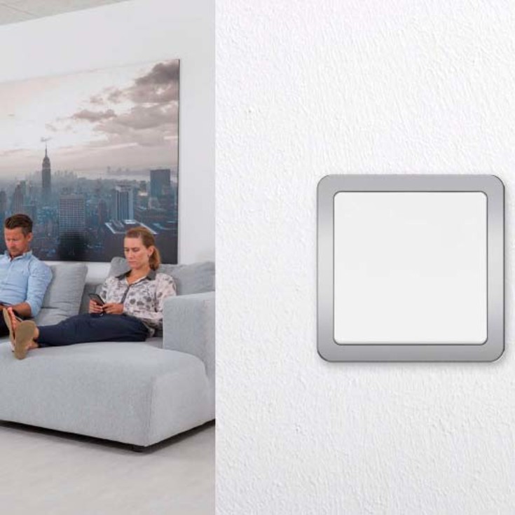 LK Fuga tangent for afbryder, gammel type, 1M, hvid