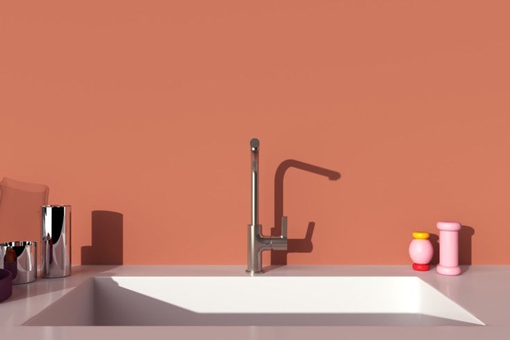 Ideal Standard Gusto køkkenarmatur, stål