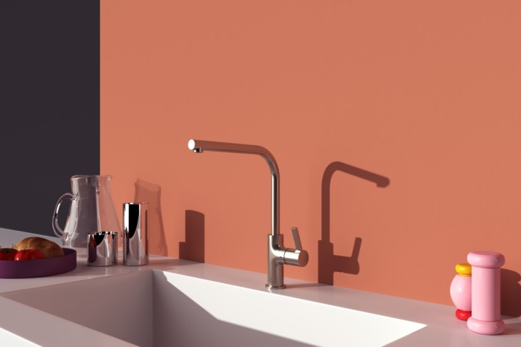 Ideal Standard Gusto køkkenarmatur, stål