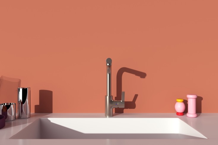 Ideal Standard Gusto køkkenarmatur, udtrækstud, stål